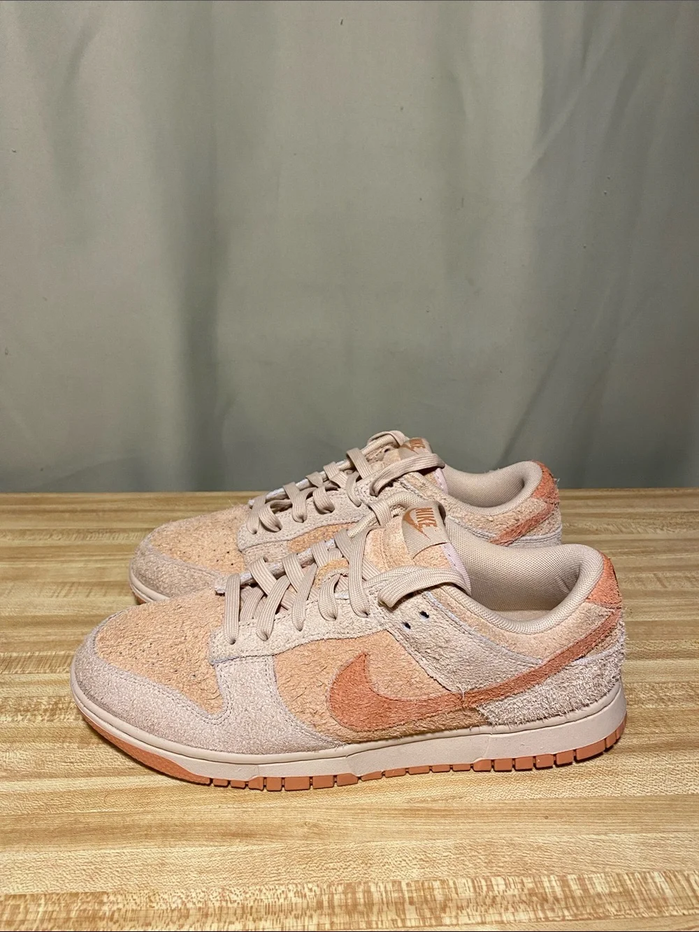 Nike WMNS Dunk Low Shimmer Amber Brown Suede Brunt Sunrise  9.5/ Mens 8